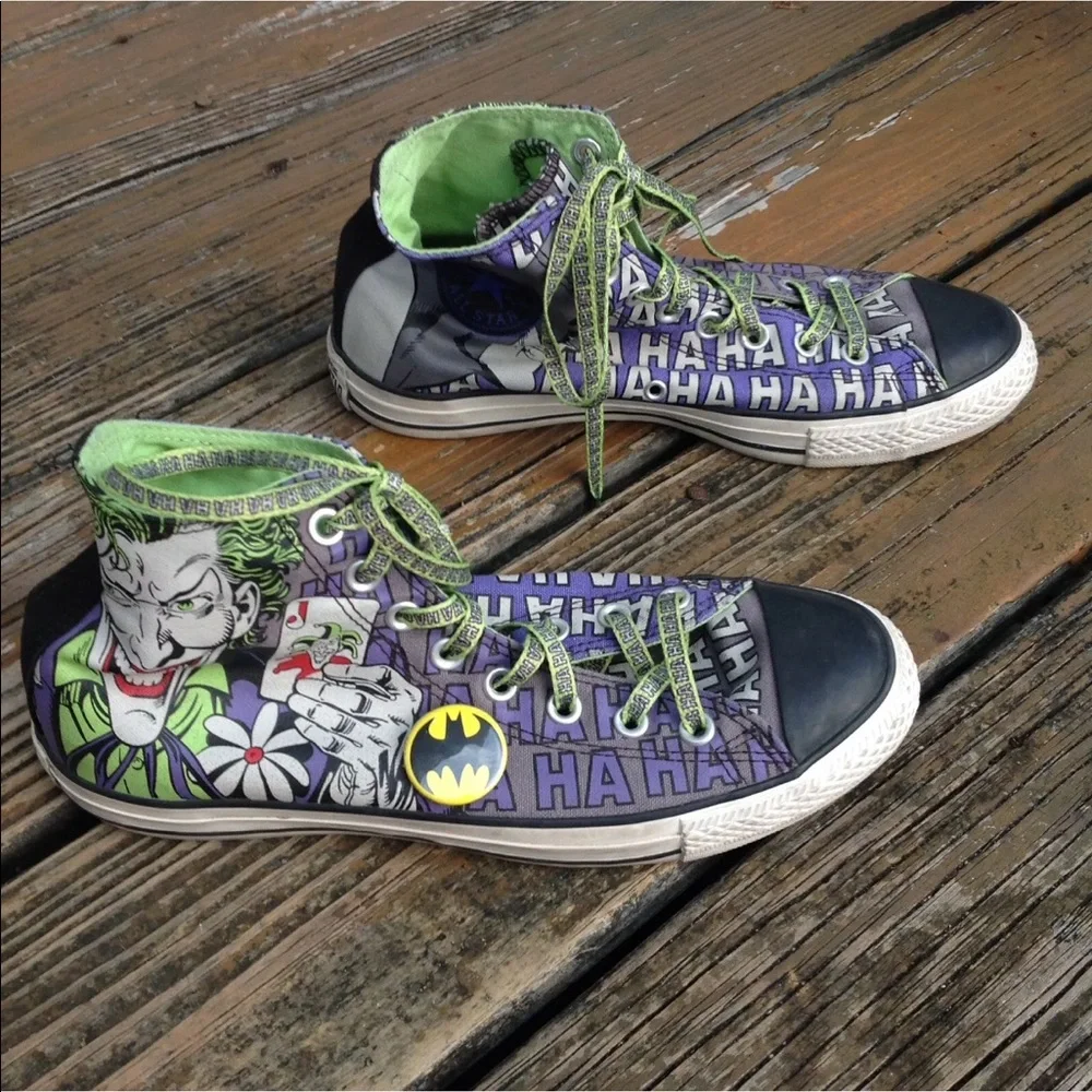 Converse All Star Chuck Taylor Batman Joker Hi Tops M 8 W 10 EU 41.5 Sneakers - Picture 4 of 8